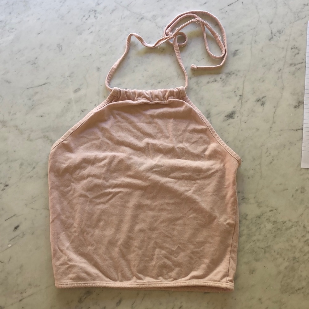 pink halter top shirt